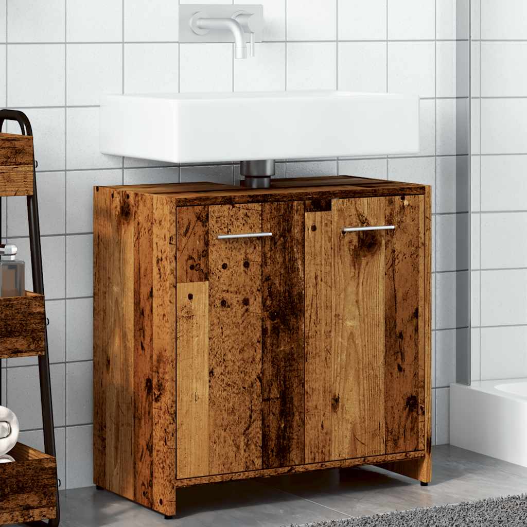 Mobile Lavabo Bagno Legno Antico 60x33x60 Cm Legno Multistrato - Image 6