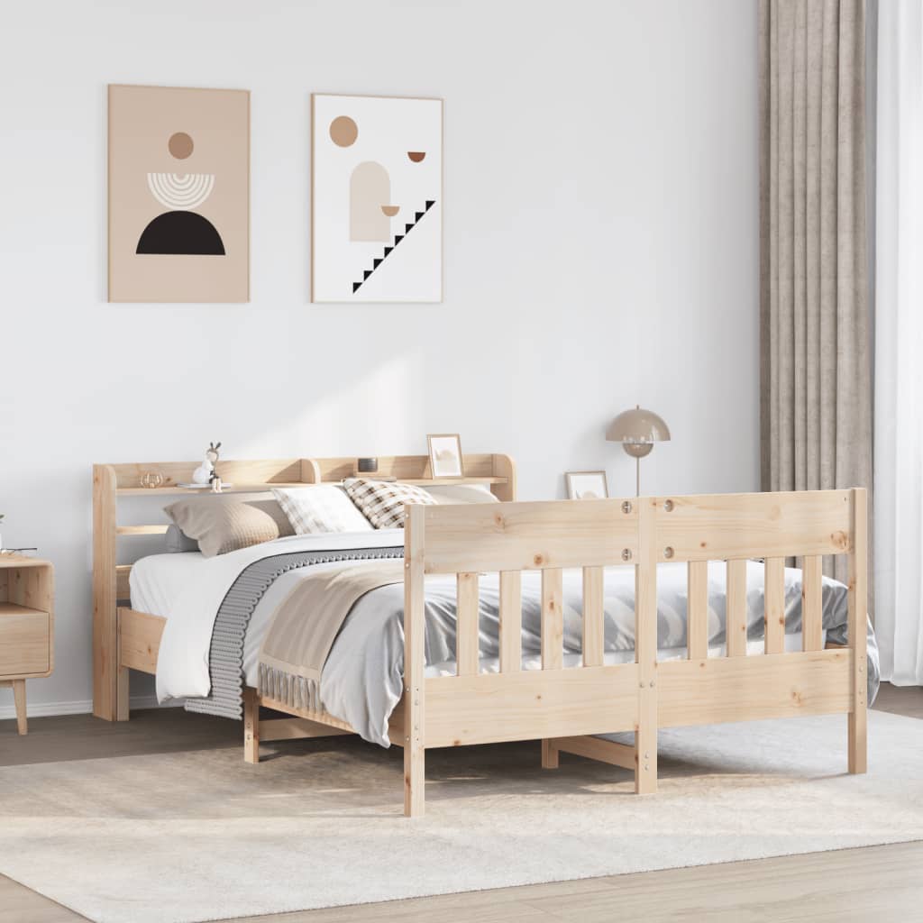 Letto Senza Materasso 140x200 Cm In Legno Massello Di Pino