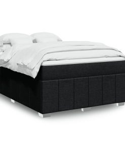 Giroletto A Molle Con Materasso Nero 140x200 Cm In Tessuto