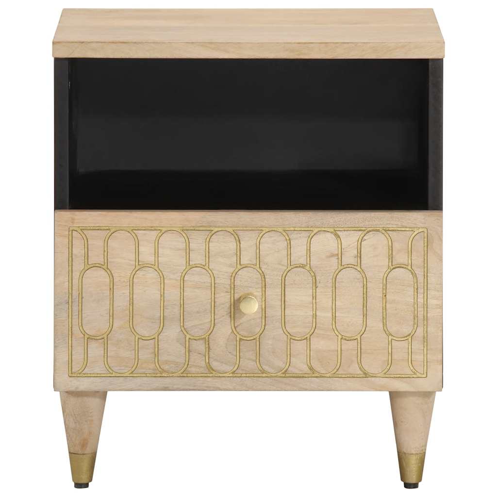 Comodini 2pz 40x33x46 Cm In Legno Massello Di Mango