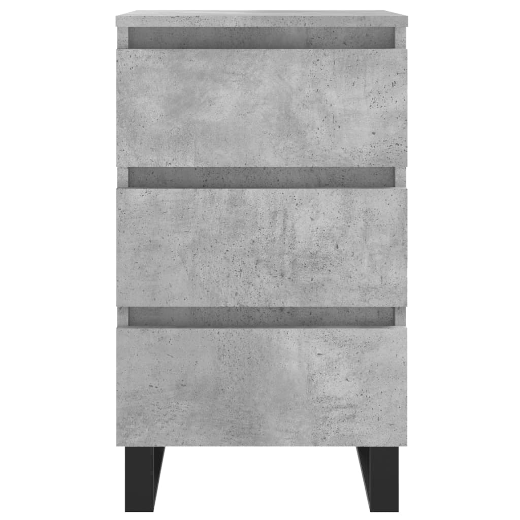 Comodini 2 Pz Grigio Cemento 40x35x69 Cm In Legno Multistrato