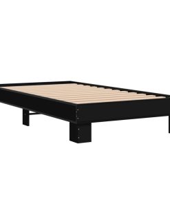 Giroletto Nero 75x190 Cm In Legno Multistrato E Metallo