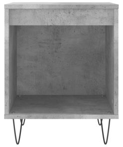 Comodini 2pz Grigio Cemento 40x35x50 Cm In Legno Multistrato