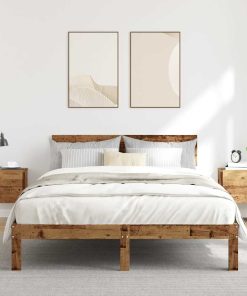 Comodini A Muro 2 Pz Legno Antico 40x32x30 cm