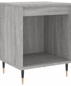Comodini 2pz Grigio Sonoma 40x35x50 Cm In Legno Multistrato