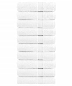 Asciugamani Da Bagno Solund 10 Pz Bianchi 100x150cm 600gsm