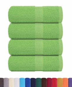 Asciugamani Da Bagno 4 Pz Frogn Verde Mela 30x30 Cm 100% Cotone