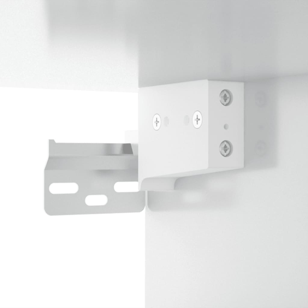 Comodino A Muro Bianco Lucido 34x30x20 cm - Image 6