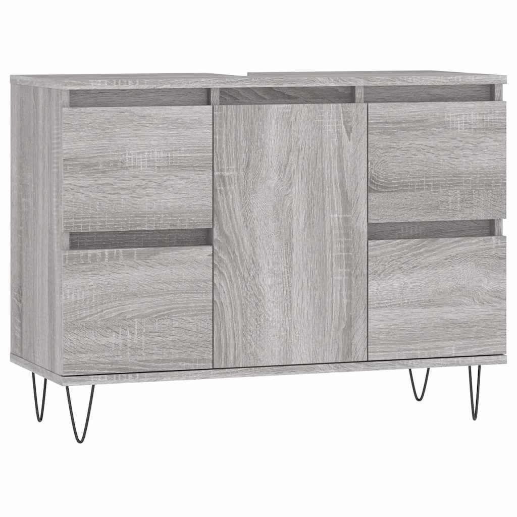 Mobile Da Bagno Grigio Sonoma 80x33x60 Cm In Legno Multistrato - Image 3