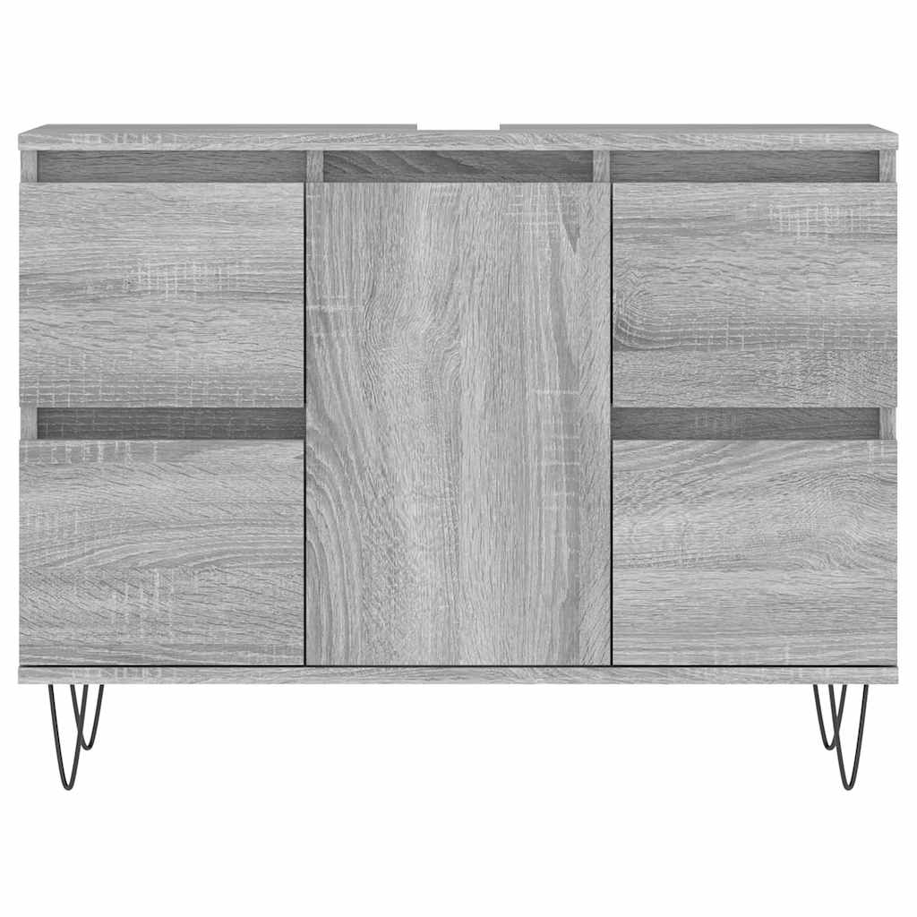Mobile Da Bagno Grigio Sonoma 80x33x60 Cm In Legno Multistrato - Image 5