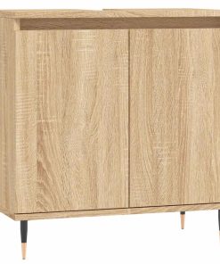 Mobile Da Bagno Rovere Sonoma 58x33x60 Cm In Legno Multistrato