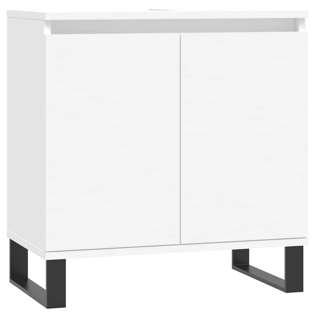 Mobile Da Bagno Bianco 58x33x60 Cm In Legno Multistrato - Image 6