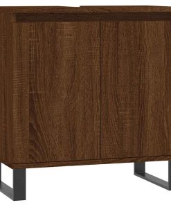 Armadietto Bagno Rovere Marrone 58x33x60cm In Legno Multistrato