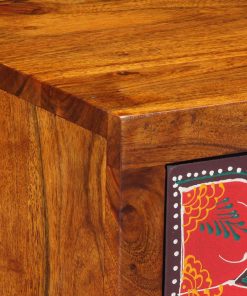 Comodino 35x35x45 Cm In Legno Massello Di Acacia