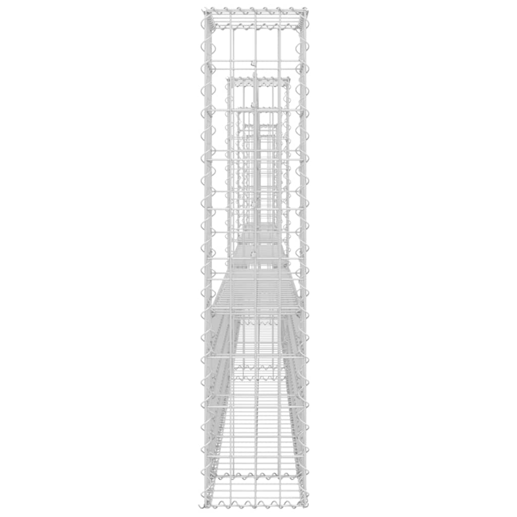 Cesto Gabbione A U Con 5 Pali In Ferro 500x20x100 cm - Image 5