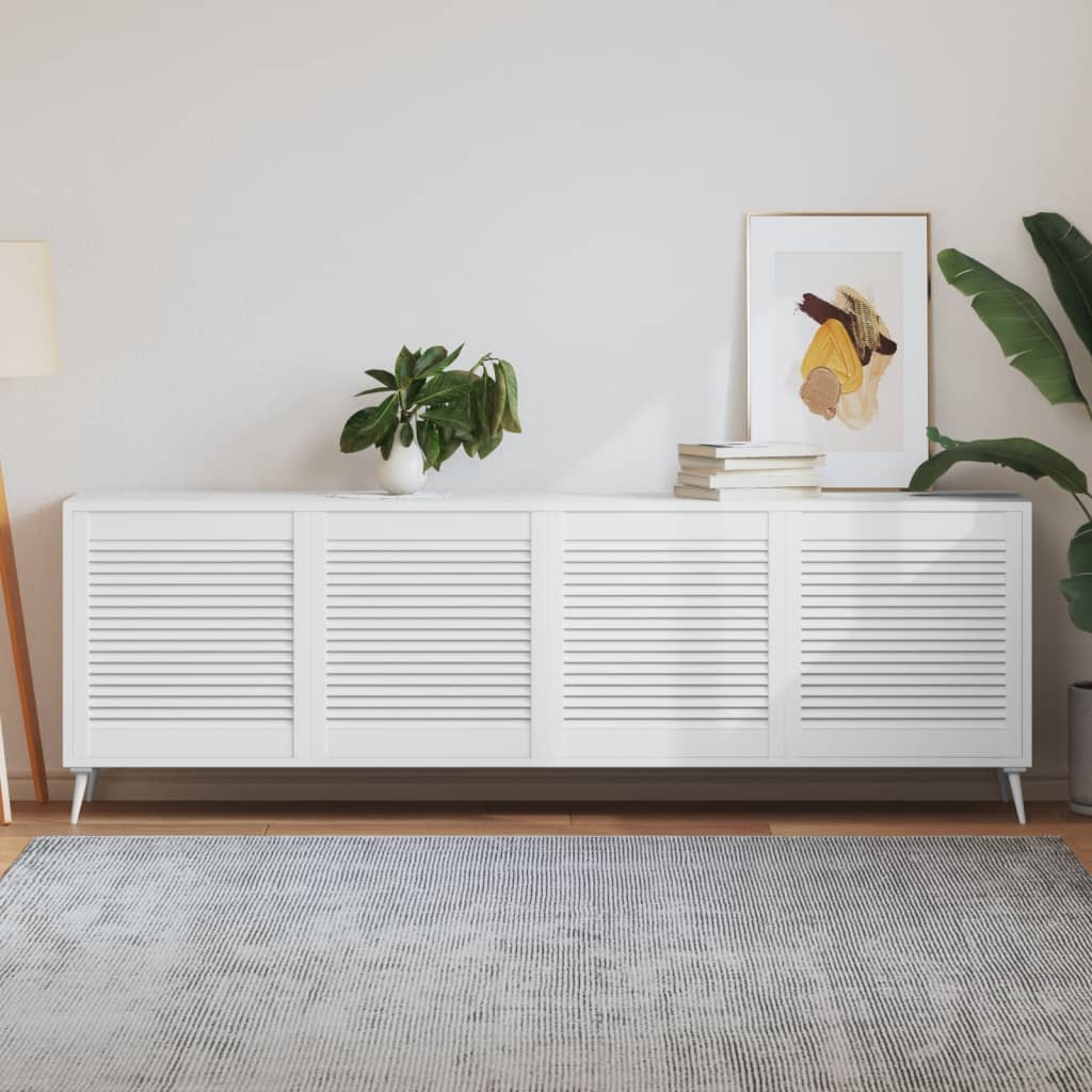 Ante A Lamelle 4 Pz Bianche 61,5x59,4 Cm In Legno Di Pino - Image 4