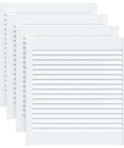 Ante A Lamelle 4 Pz Bianche 61,5x59,4 Cm In Legno Di Pino
