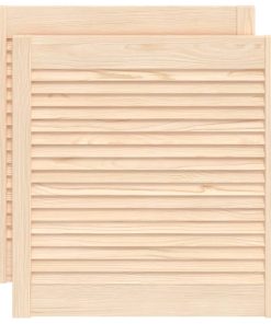 Ante Con Design A Lamelle 2 Pz 61,5x59,4 Cm In Legno Di Pino