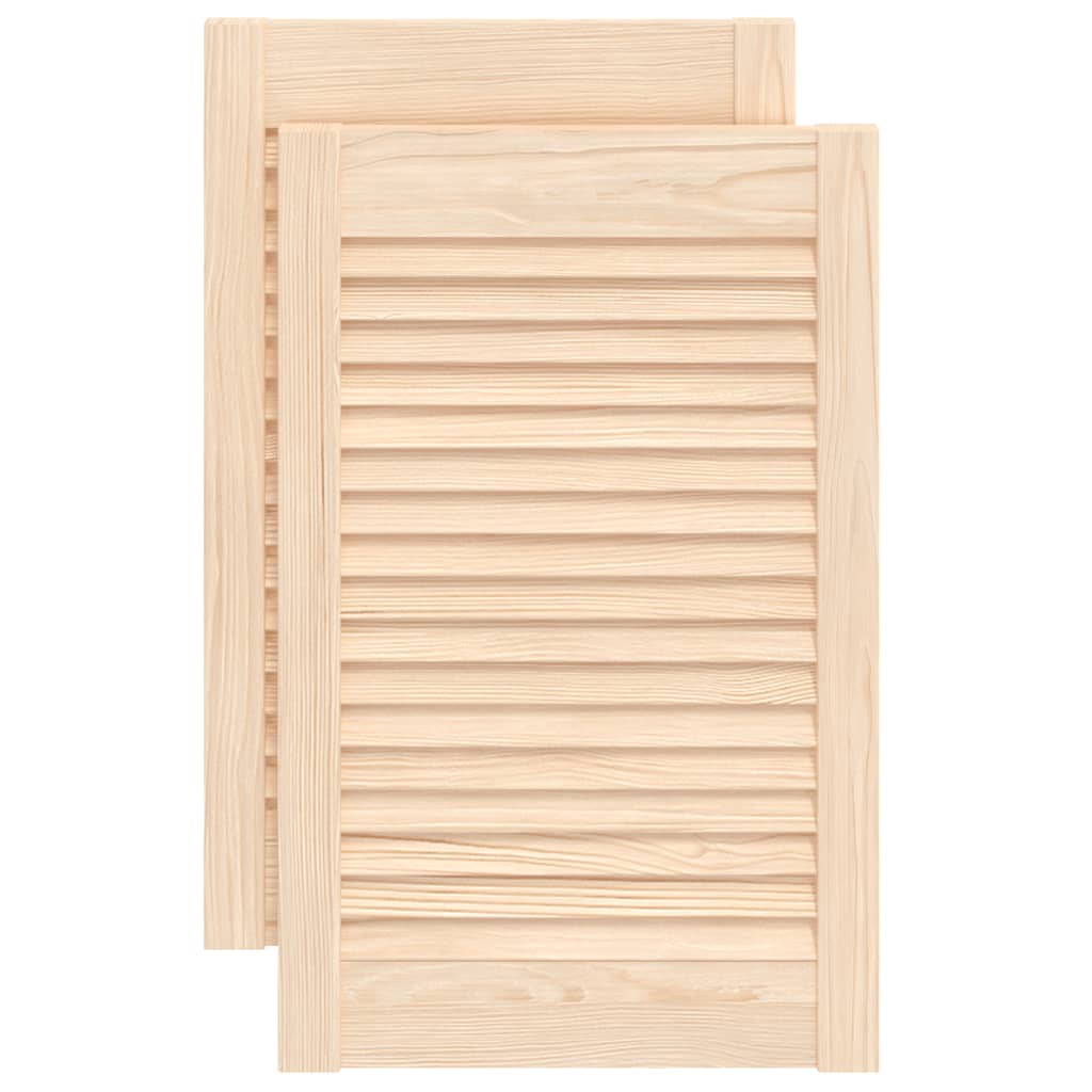 Ante Con Design A Lamelle 2 Pz 61,5x39,4 Cm In Legno Di Pino - Image 4