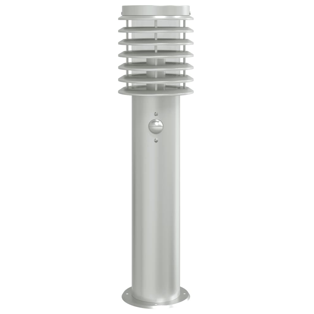 Lampade Da Terra Per Esterni Sensore 3 Pz Argento 60 Cm Acciaio - Image 3