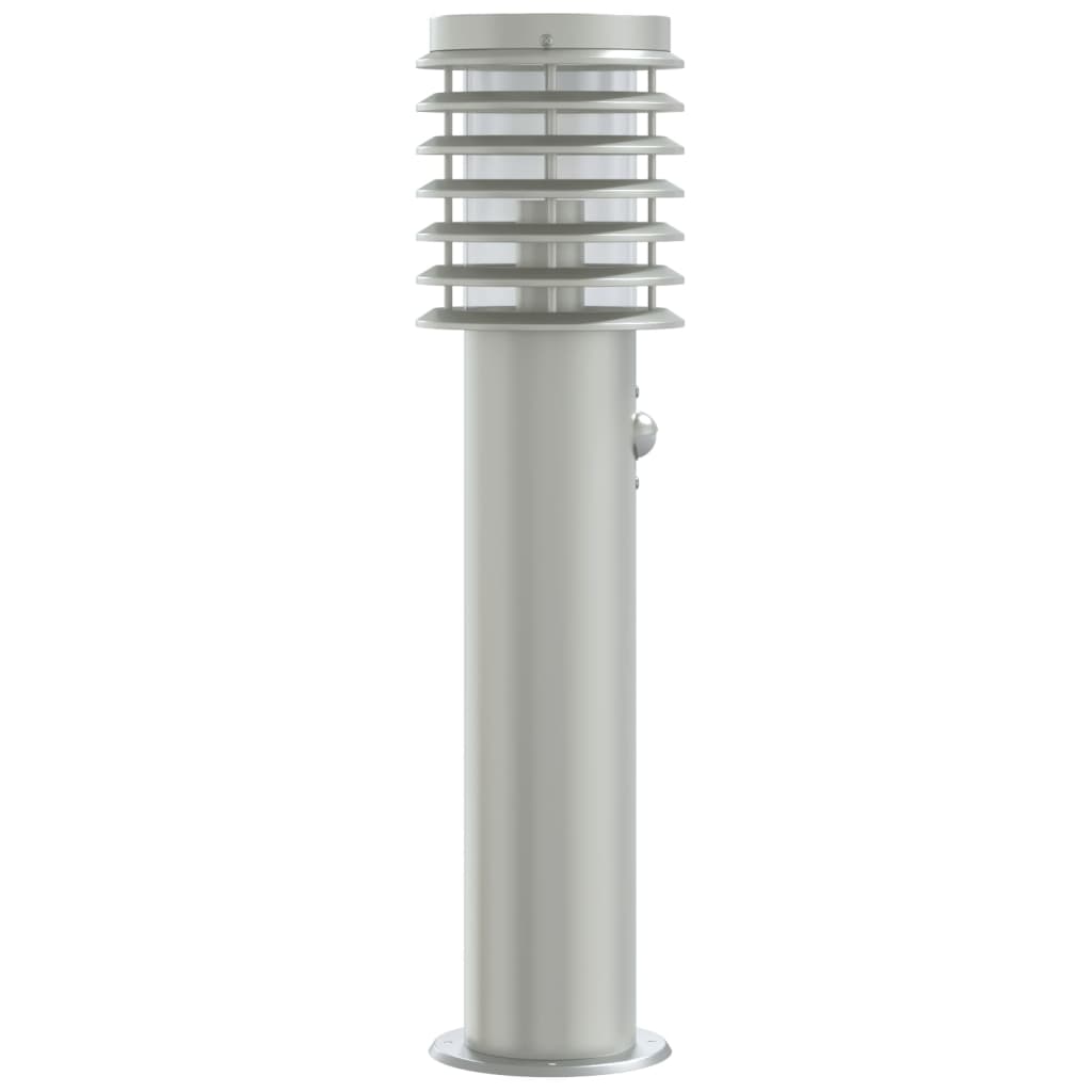 Lampade Da Terra Per Esterni Sensore 3 Pz Argento 60 Cm Acciaio - Image 2