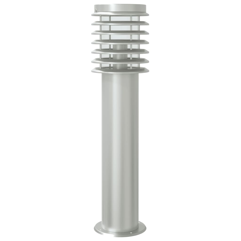 Lampade Da Terra Per Esterni Sensore 3 Pz Argento 60 Cm Acciaio - Image 6