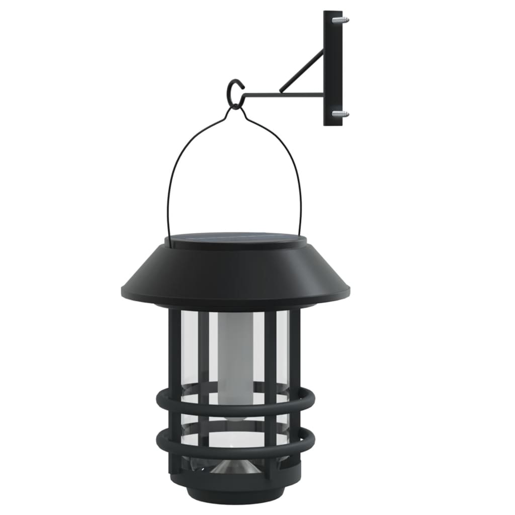 Lanterne Solari Per Esterni 2 Pz Fiamma Tremolante Bianco Caldo - Image 3