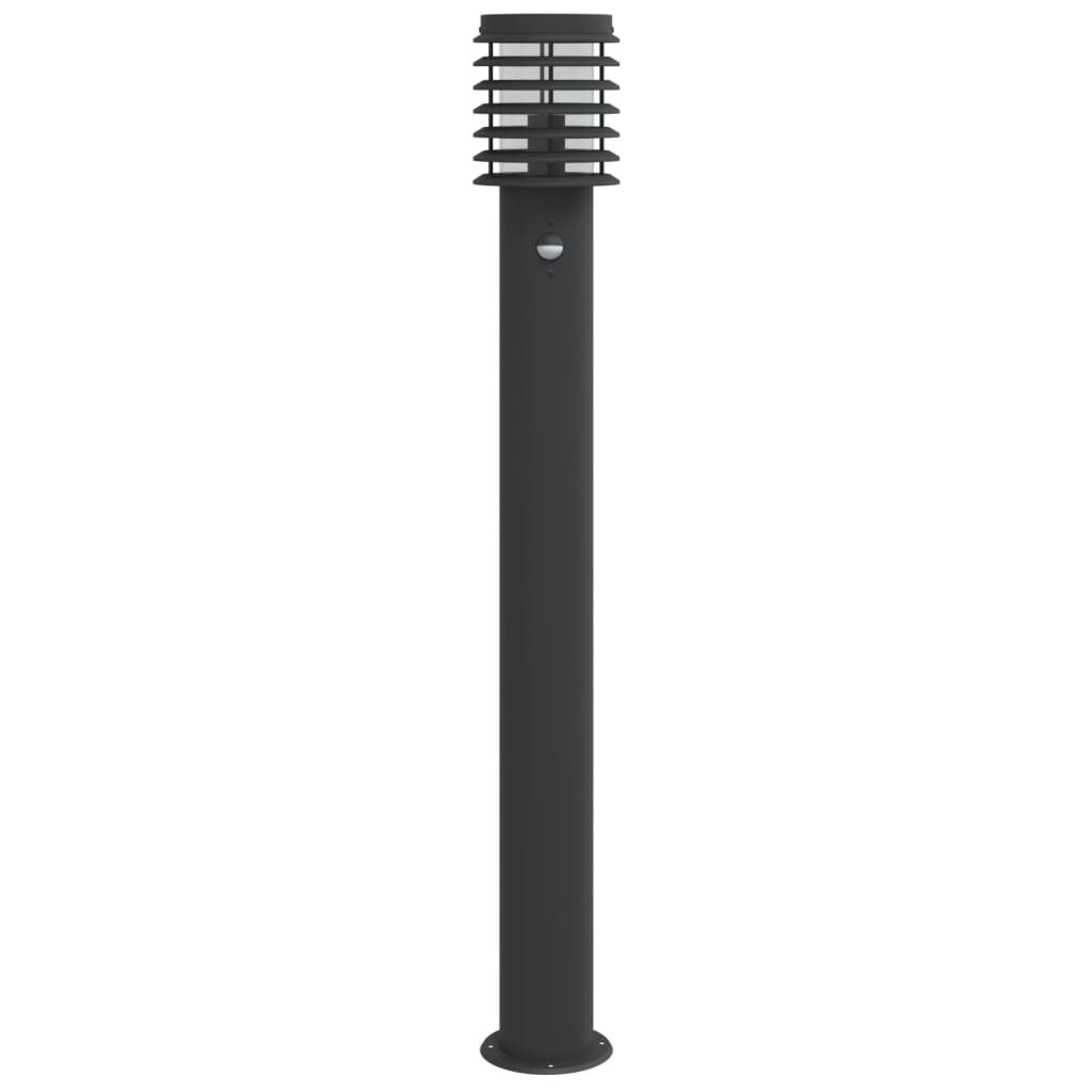 Lampade Da Terra Per Esterni Sensore Nere 3 Pz 110 Cm Acciaio - Image 5