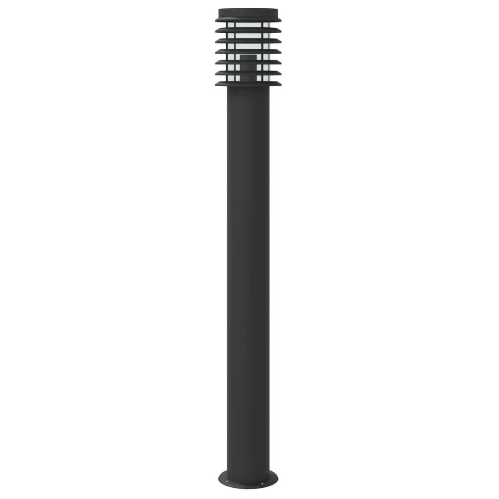 Lampade Da Terra Per Esterni Sensore Nere 3 Pz 110 Cm Acciaio - Image 3