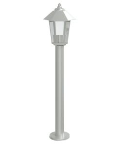Lampade Da Terra Per Esterni 3 Pz Argento 80 Cm In Acciaio Inox