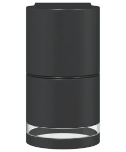 Applique Da Parete Per Esterni 2 Pz Nere Alluminio Pressofuso