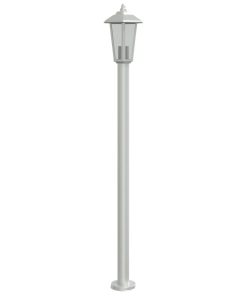 Lampada Da Terra Per Esterni Argento 120 Cm In Acciaio Inox