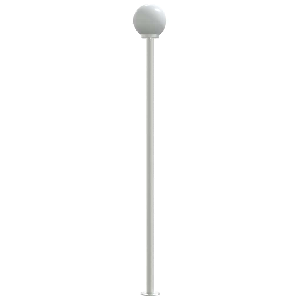 Lampade Da Terra Per Esterni 3pz Argento 215cm In Acciaio Inox