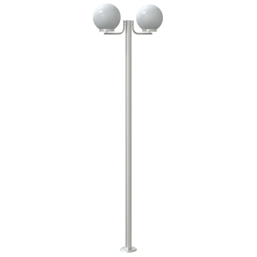 Lampade Da Terra Per Esterni 3pz Argento 215cm In Acciaio Inox - Image 5