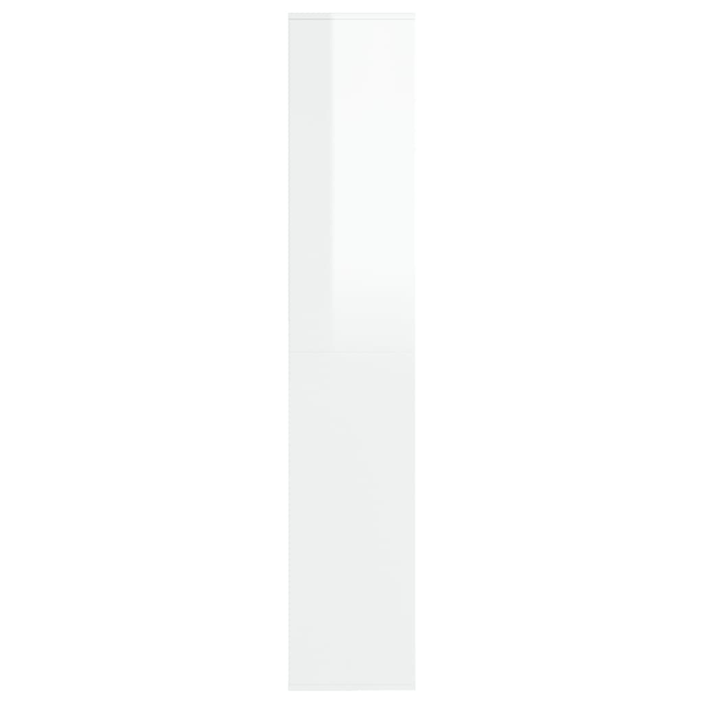 Scarpiera Bianco Lucido 54x34x183 Cm In Truciolato