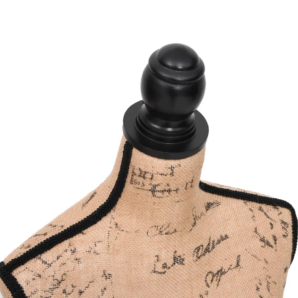 Busto Sartoriale Donna Marrone Nero Manichino In Iuta