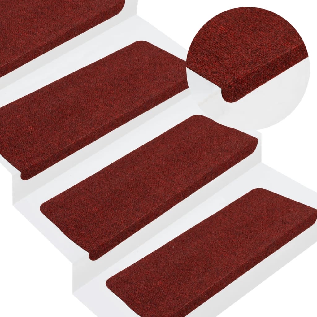 Tappetini Autoadesivi Per Scale 15 Pz 65x24,5x3,5 Cm Rosso - Image 3