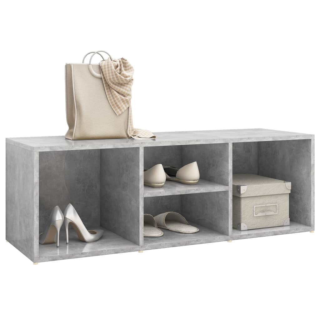 Panca Porta Scarpe Grigio Cemento 105x35x35cm Legno Multistrato - Image 5