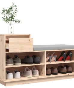 Scarpiera 110x34x61 Cm In Legno Massello Di Pino