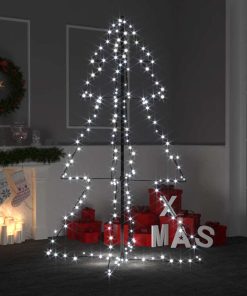 Albero Di Natale A Cono 200 Led Per Interni Esterni 98x150 cm