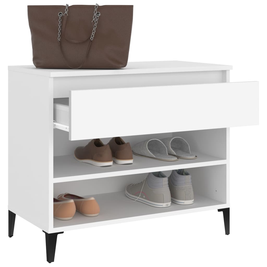 Scarpiera Bianca 70x36x60 Cm In Legno Multistrato - Image 3