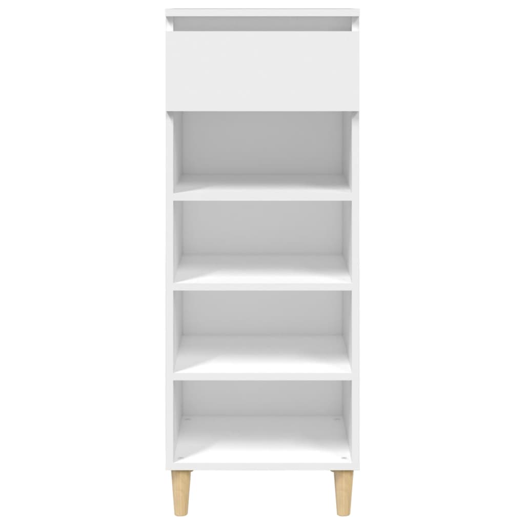 Scarpiera Bianca 40x36x105 Cm In Legno Multistrato