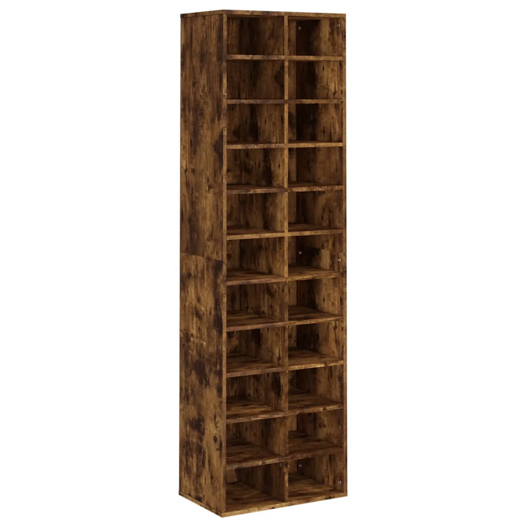 Scarpiera Rovere Fumo 54x34x183 Cm In Legno Multistrato - Image 3