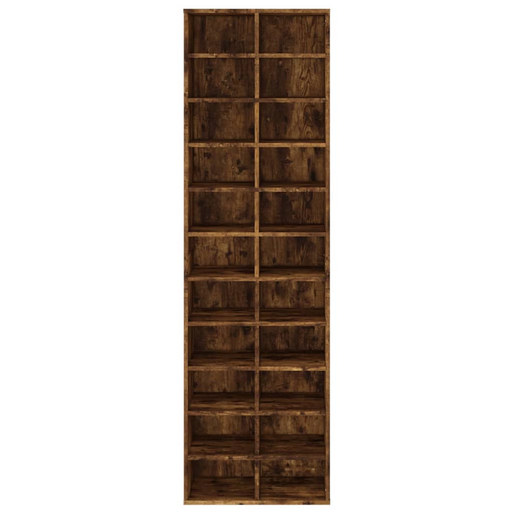 Scarpiera Rovere Fumo 54x34x183 Cm In Legno Multistrato - Image 2