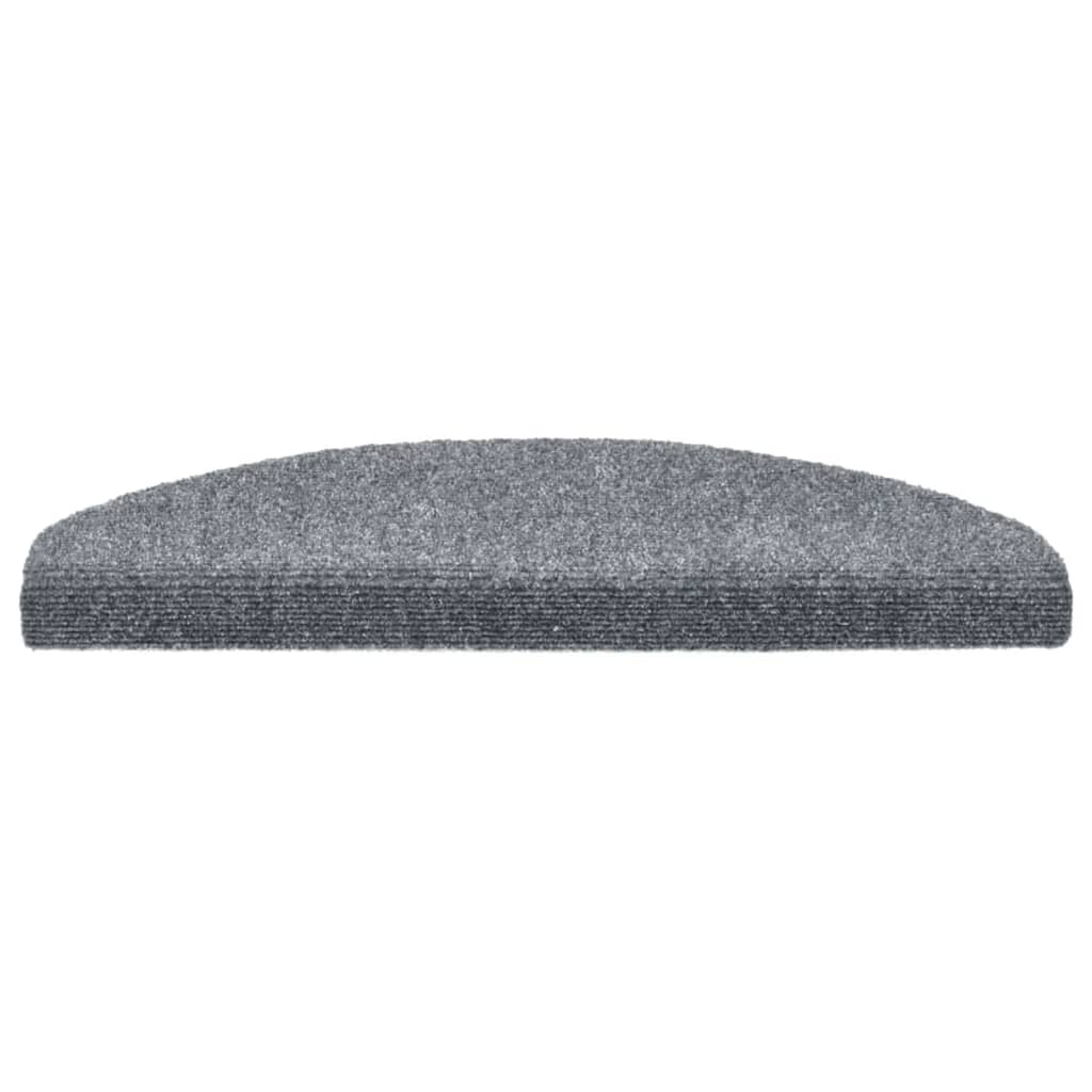 Tappetini Per Scale Autoadesivi 15 Pz 65x21x4 Cm Grigio Chiaro Semicircolari Grandi - Image 5