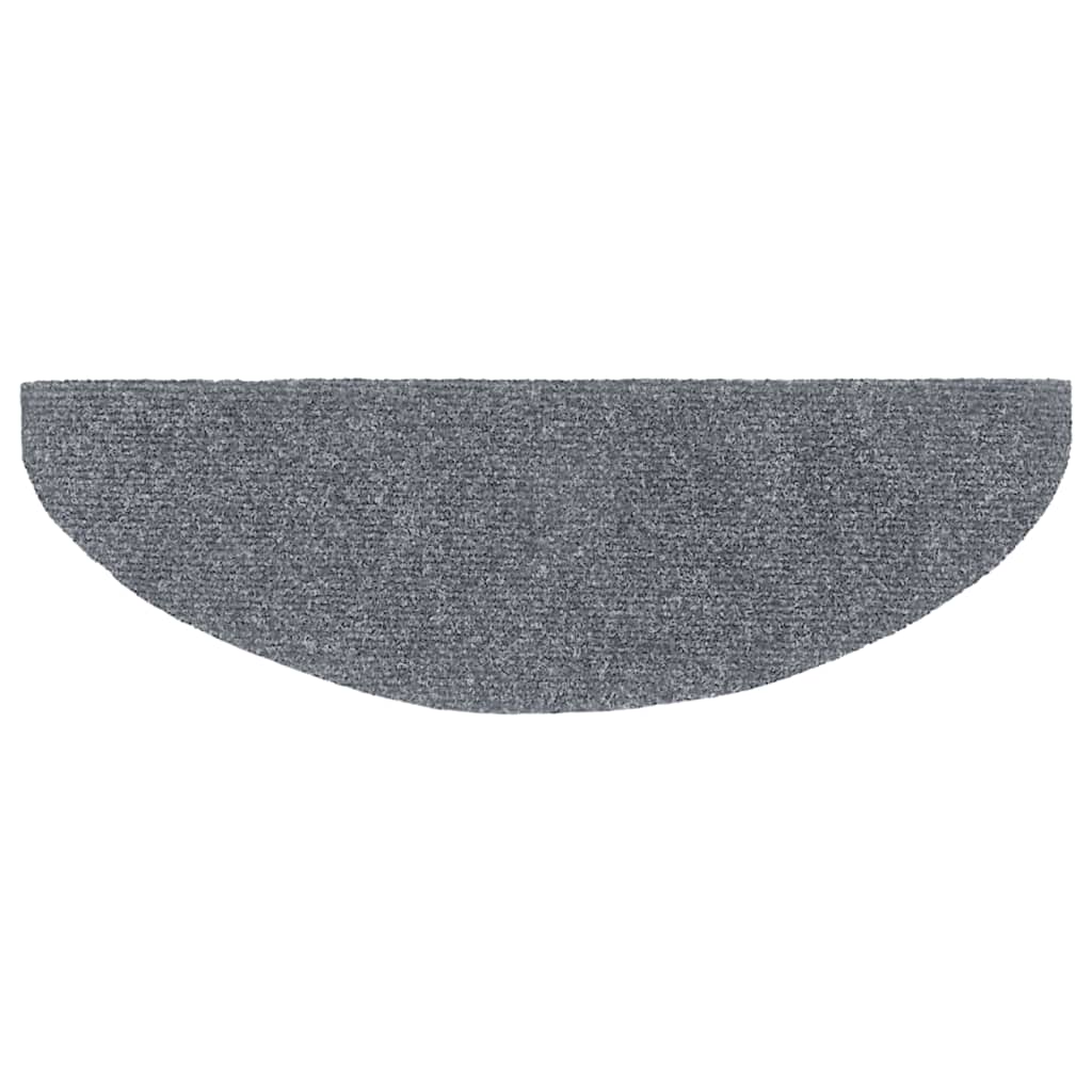 Tappetini Per Scale Autoadesivi 15 Pz 65x21x4 Cm Grigio Chiaro Semicircolari Grandi - Image 3