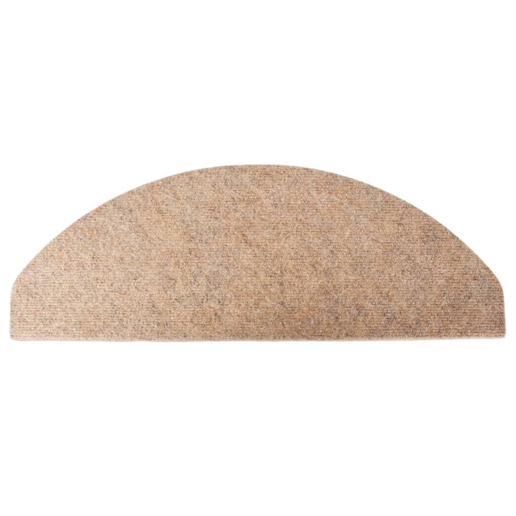 Tappetini Autoadesivi Per Scale 15 Pz 65x22,5x3,5 Cm Beige