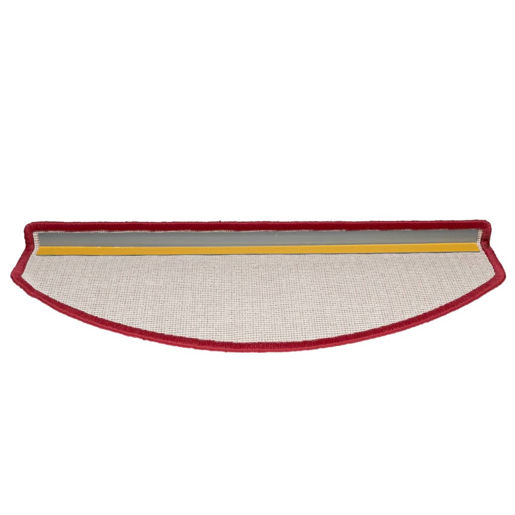 Tappetini Per Scale 15 Pz Rosso Bordò 65x24x4 cm