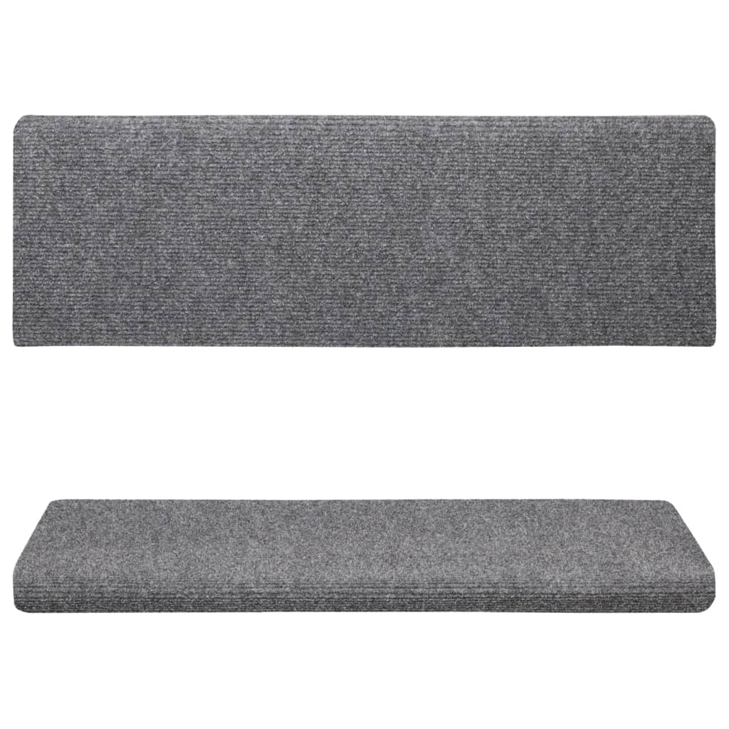 Tappetini Per Scale Autoadesivi 15 Pz 65x21x4 Cm Grigio Chiaro Bordo Rettangolare - Image 4