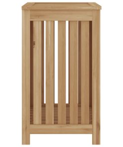Cesto Del Bucato 50x35x60 Cm In Legno Massello Di Teak